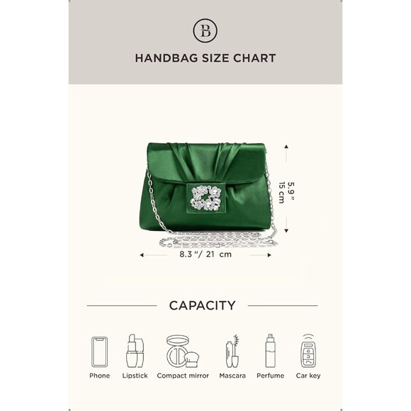 Women Sparkly Crystal Bag with Rhinestones Wedding Party formal Handbag. - Picture 7 of 7